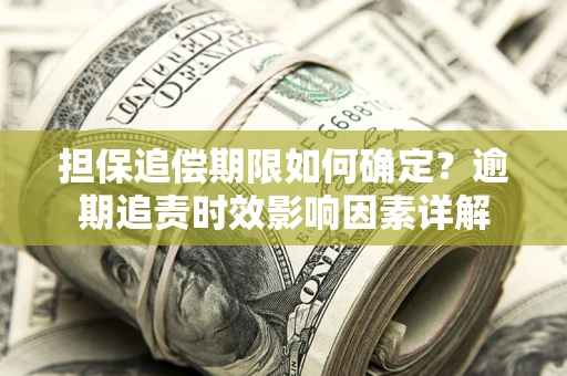 武汉担保追偿期限如何确定？逾期追责时效影响因素详解