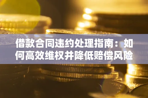 武汉借款合同违约处理指南：如何高效维权并降低赔偿风险？