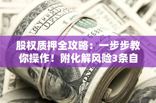 武汉股权质押全攻略：一步步教你操作！附化解风险3条自救法则